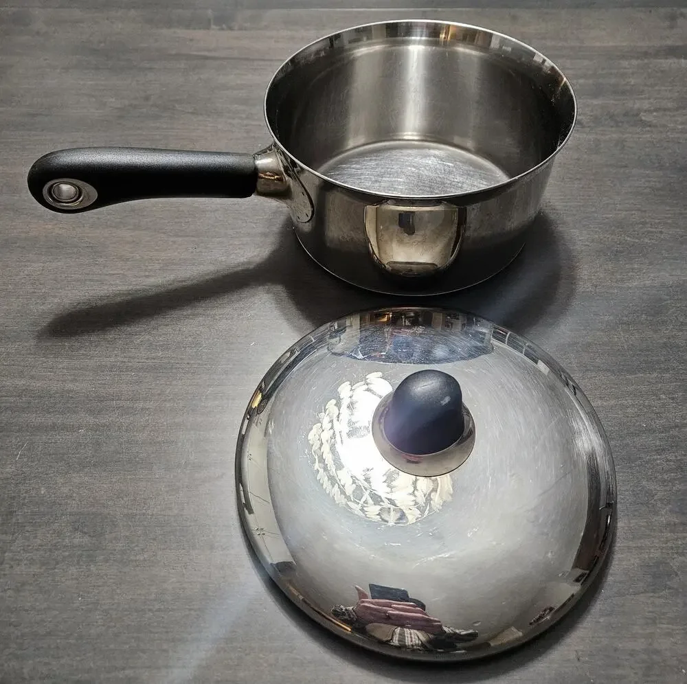 Revere Ware Si-09b 2 Qt Stainless Steel Sauce Pan & Lid